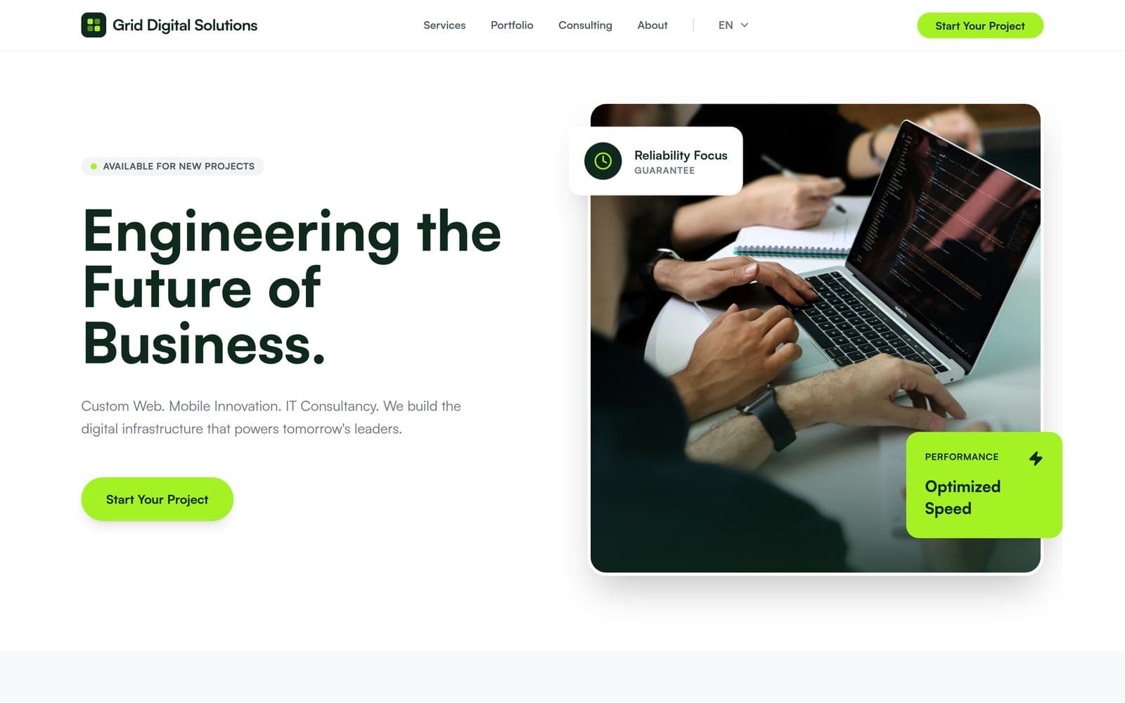 Grid Digital website