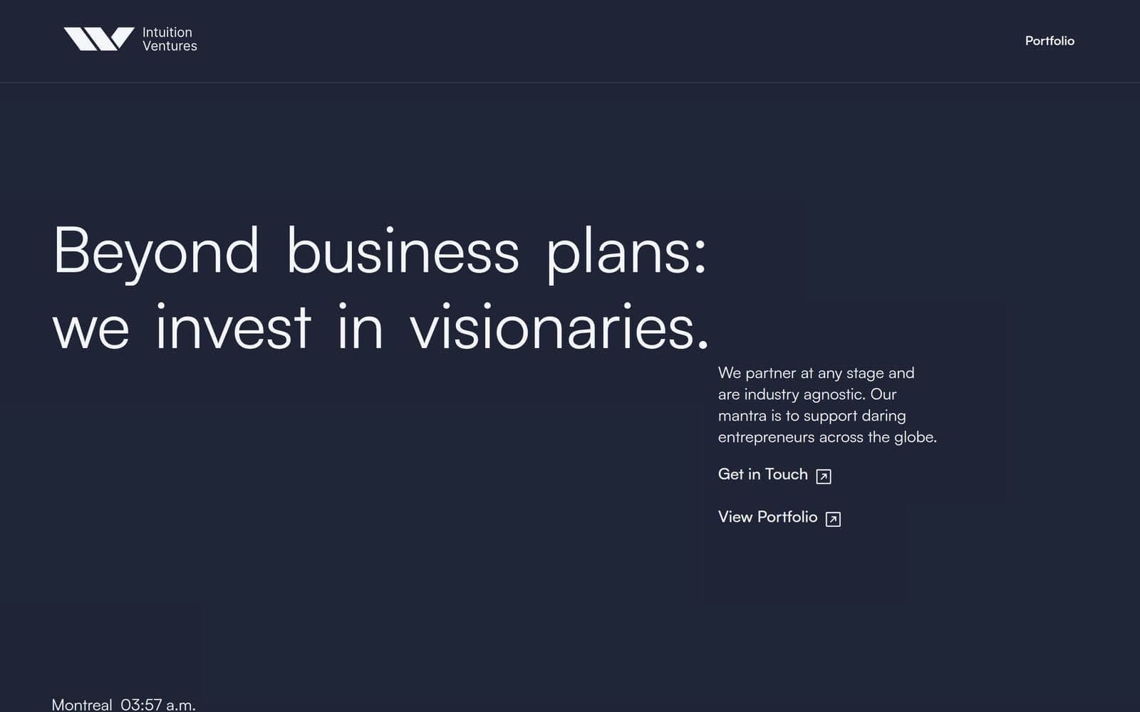 Intuition Ventures website